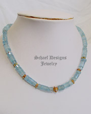 Schaef Designs Aquamarine, Opal, tourmaline, emerald, ruby & 18kt gold Necklace | New Mexico