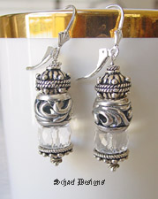 Schaef Designs Clear Quartz & sterling silver dangle earrings| Arizona
