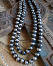 Schaef Designs HEAVY Stering Silver Navajo Pearl 2 Strand Necklace | New Mexico