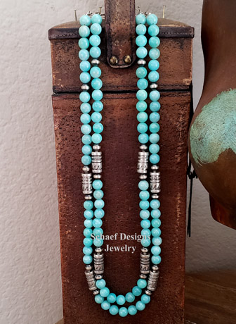 Schaef Designs Ammazonite & sterling silver Southwestern basics necklace set | Arizona