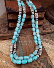 Schaef Designs Amazonite & Sterling Silver Tube Bead Single Strand Necklaces | Arizona