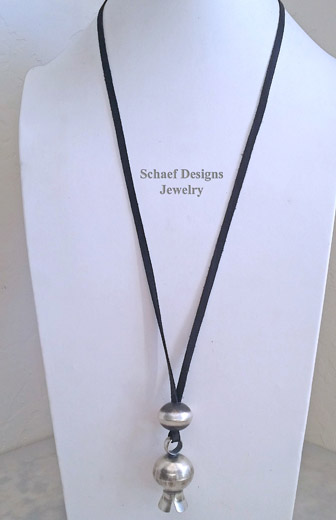  Chavez Native American Squash Blossom Leather Necklace | Schaef Designs | Arizona 