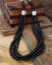 Schaef Designs Black Onyx  & Sterling Silver Southwestern Basics Short Multi Necklace | Arizona