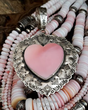 Schaef Designs Large Conch Heart & Sterling Silver Southwestern Pendant | Arizona