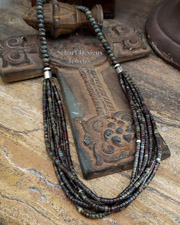 Schaef Designs Dragonblood Jasper Tube Bead Necklace Set | Arizona