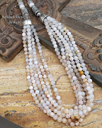 Schaef Designs flower quartz & sterling silver multi strand necklace | Arizona 