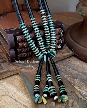 Schaef Designs Ignite Turquoise Heishi Jacla Necklace | Arizona 