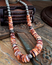  Schaef Designs Large Spiny Oyster Bench Bead Southwestern Necklace | Arizona