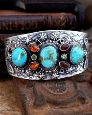 Schaef Designs Blue Turqouise Deerskin & Sterling Silver Tassel Necklace Set | Arizona