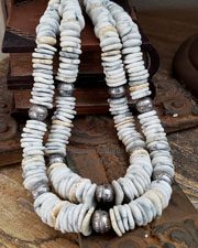 Schaef Designs Southwestern marble magnesite disk southwestern necklace set | Arizona