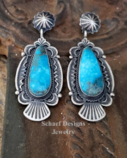 Michael Calladitto Turquoise & Sterling Silver POST Earrings | Arizona