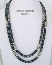 Schaef Designs Picasso Jasper & Sterling Silver Southwestern Basics Tube Bead Necklaces | New Mexico