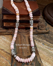 Schaef Designs Pink Peruvian Opal Tube Bead Necklaces | Southwestern Basics | Arizona