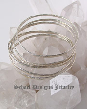 Schaef Designs sterling silver set of bangle bracelets | Native American Jewelry  | online upscale native american & southwestern jewelry boutique gallery| Schaef Designs Southwestern turquoise Jewelry | New Mexico 