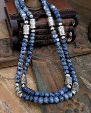 Schaef Designs Sodalite & Sterling Silver Navajo Pearl Necklaces | Arizona