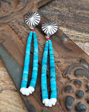 Turquoise & Coral Jacla POST Earrings | Arizona