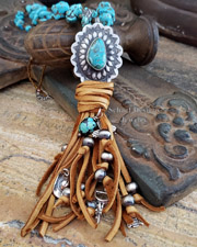 Schaef Designs Concho Tassel Turquoise Nugget Necklace | Arizona