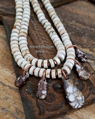 Schaef Designs AZ wildhorse copper & tab necklace set  | Arizona 
