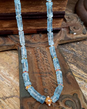 Schaef Designs Aquamarine, Opal, tourmaline, emerald, ruby & 18kt gold Necklace | Arizona