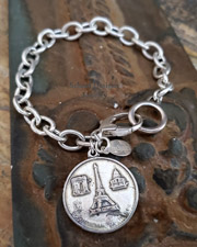 Schaef Designs HEAVY Sterling Silver Chain Paris Charm Bracelet | Arizona