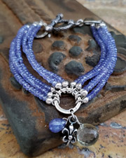 Schaef Designs Prasiolite, tanzanite & sterling silver  gemstone bracelet | New Mexico 