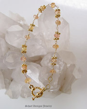  Imperial Topaz & 22kt Gold Vermeil Bracelet  | Online upscale artisan handcrafted pearl & gemstone jewelry boutique | Schaef Designs Pearl Jewelry | San Diego, CA 