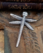 Gary Custer Sterling Silver Tufa Cast Dragonfly Pendant | New Mexico 