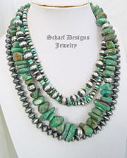 Turquoise nugget and Navajo Pearl layering necklace pairing | New Mexico 