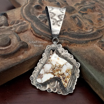  Schaef Designs AZ Wildhorse & Sterling Silver Horse Portrait Pendant | Arizona 