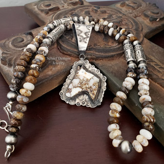  Schaef Designs AZ Wildhorse & Sterling Silver Horse Portrait Pendant | Arizona 