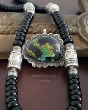 Schaef Designs Hubei turquoise & sterling Silver bear pendant | Arizona