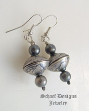 Sterling Silver Mercury Dime & Bench Bead wire earrings | Southwestern Jewelry Basics Collection | Native American Jewelry  | online upscale native american & southwestern jewelry boutique gallery| Schaef Designs Southwestern turquoise Jewelry | New Mexico 