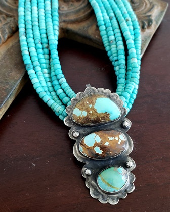 Schaef Designs number8 turquoise 3stone totem pendant | Schaef Designs | Arizon 