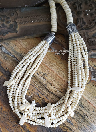 Schaef Designs Off White Multi Strand Fetish Necklace | Arizona 