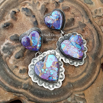 Schaef Designs Purple Turquoise Turquoise & sterling Silver Necklaces Collection | Arizona 
