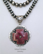 Schaef Designs Crabfire Agate Hand Stamped Sterling Silver POST Earrings | New Mexico