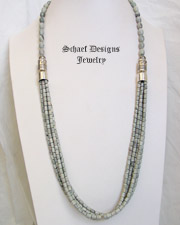 Schaef Designs Putty Picasso Jasper & Sterling Silver Long Multi Strand Necklace | New Mexico
