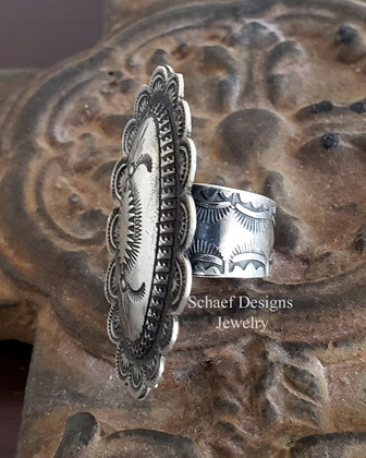 Vincent Platero VJP Sterling Silver Oval Adjustable Ring | Arizona 