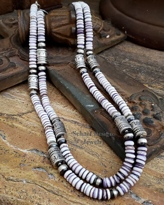 Schaef Designs Wampum Tube Bead Southwestern Basics Necklace Set | Arizona 