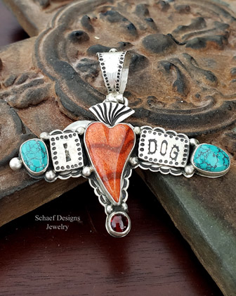  Exclusive Schaef Designs I Love Dogs Heart Pendant | Bobby Schaefer Copywritten all rights reserved | Arizona 