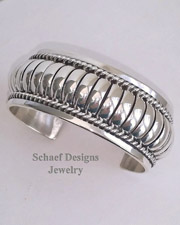Thomas Charley Sterling Silver Cuff Bracelet UNISEX | Schaef Designs Men's Unisex Jewelry | New Mexico 