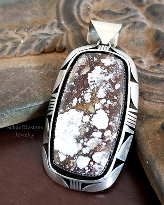 AZ Wildhorse & Sterling Silver Pendant | Arizona 