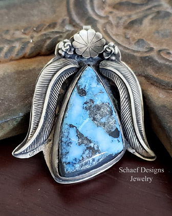  Schaef Designs Blue Hubei & Sterling Silver Leaf Pendant | Arizona


<br> 
 <br>


 
                        <div align=
