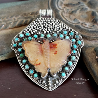 Schaef Designs Standing Liberty Quarter Navajo Pearl Old Coin Necklace | Arizona