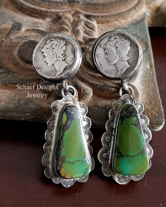 Schaef Designs Ocean Jasper Pink Tourmaline Black Sterling Silver Post Earrings | Arizona 