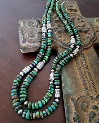  Schaef Designs Green Tube Bead Necklace Set | Arizona 