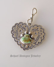 Schaef Designs Turquoise Dog Bone & Sterling Silver cat tag pet jewelry | Schaef Designs artisan handcrafted Jewelry | Arizona