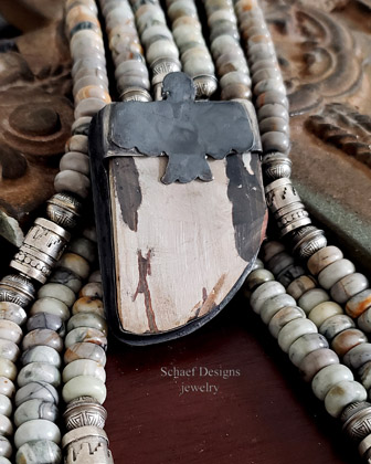 Vince Platero hand stamped Navajo artist signed heart cross POST Earrings |Schaef Designs | Arizona 