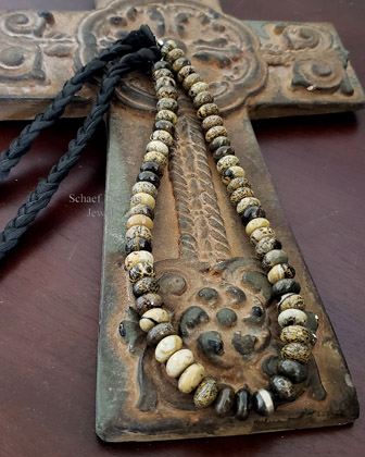 Schaef Designs Jasper & Black Braid Necklace  | Arizona
