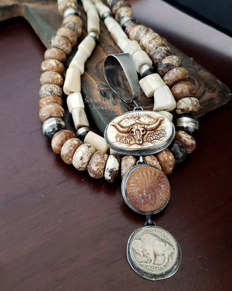 Schaef Designs Kingman Turquoise & Sterling Silver Southwestern Bangle Bracelet | Arizona 